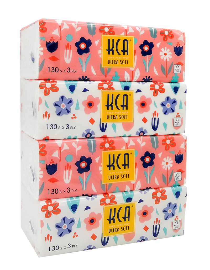 KCA Soft Travel Pack<br/>4 Packs x 130 Sheets x 3 Ply